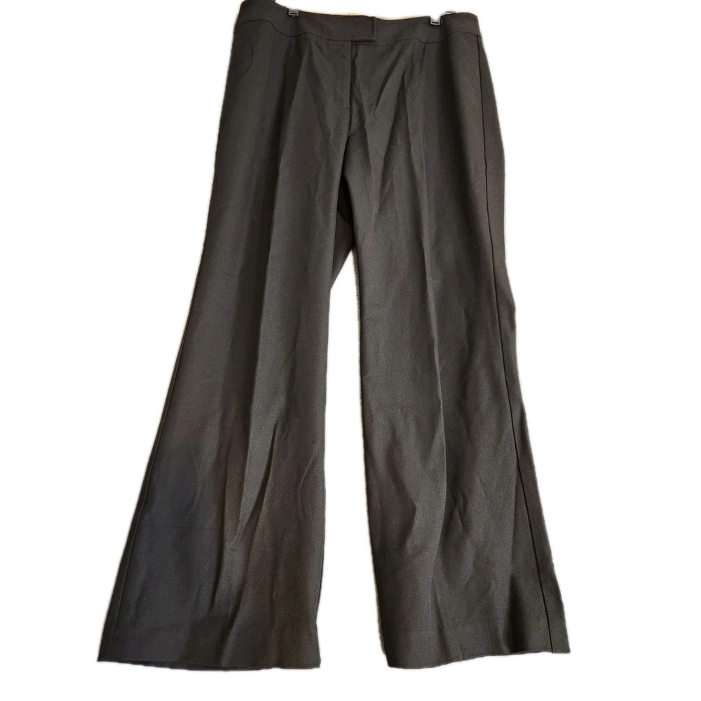 Chicos Womens Getaway Dezi Flared Leg Pant Stretch Sz 3 XL‎ Short Black NWT